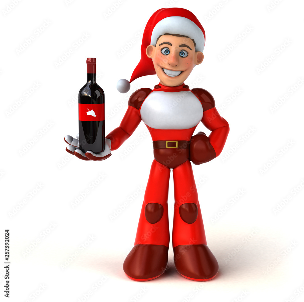 Fun Super Santa Claus - 3D Illustration Fun Super Santa Claus - 3D Illustration