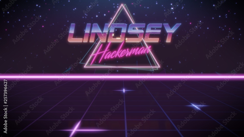 first name Lindsey in synthwave style first name Lindsey in synthwave style