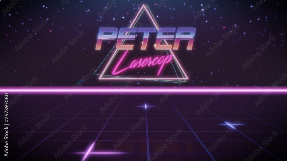 first name Peter in synthwave style first name Peter in synthwave style
