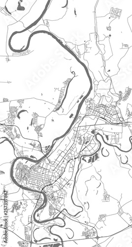 map of the city of Ufa, Russia