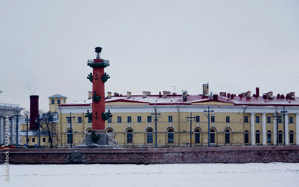 ; St. Petersburg.The Rostral Lighthouse