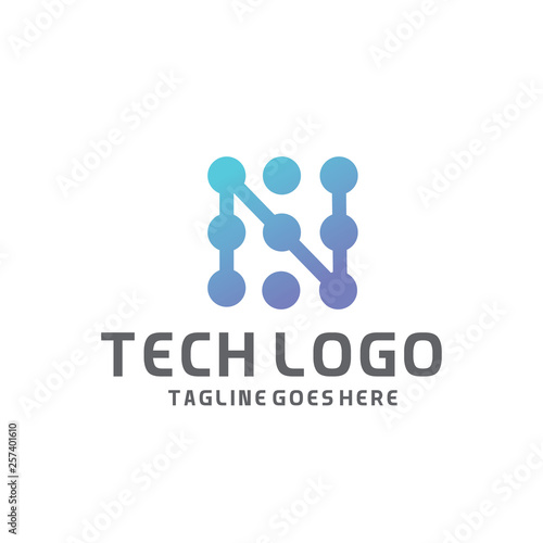 Modern Logo Technology for Business, Creative Technology Symbols for Companies, Logotypes of Digital Concepts and Circles, Connections and Networks Icons, Energy and Molecule Vector, Tech Logo Design.