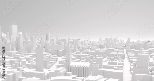 City Center 3d rendering, illustration 3d