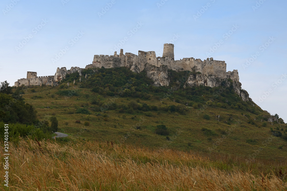 Spissky hrad or Spis Castle ruins in Slovakia