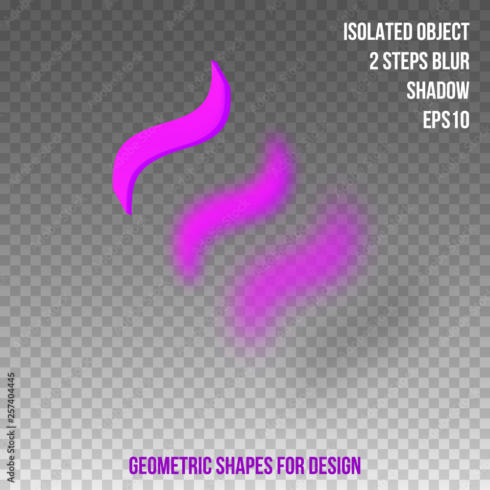 Geometric element for design. Isolated object with blur and shadow. 3D vector. Geometric element for design. Isolated object with blur and shadow. 3D vector.