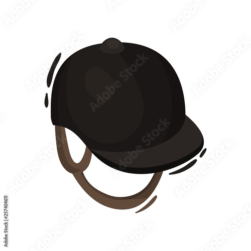 Professional hat in equestrian sport on white background.