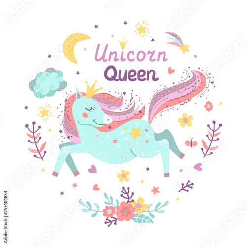 Background of fantasy unicorn