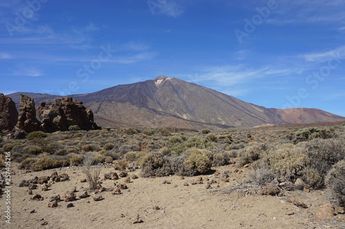 Mount Teide in Tenerife, Canary Islands, Spain, national park, volcano, rocks