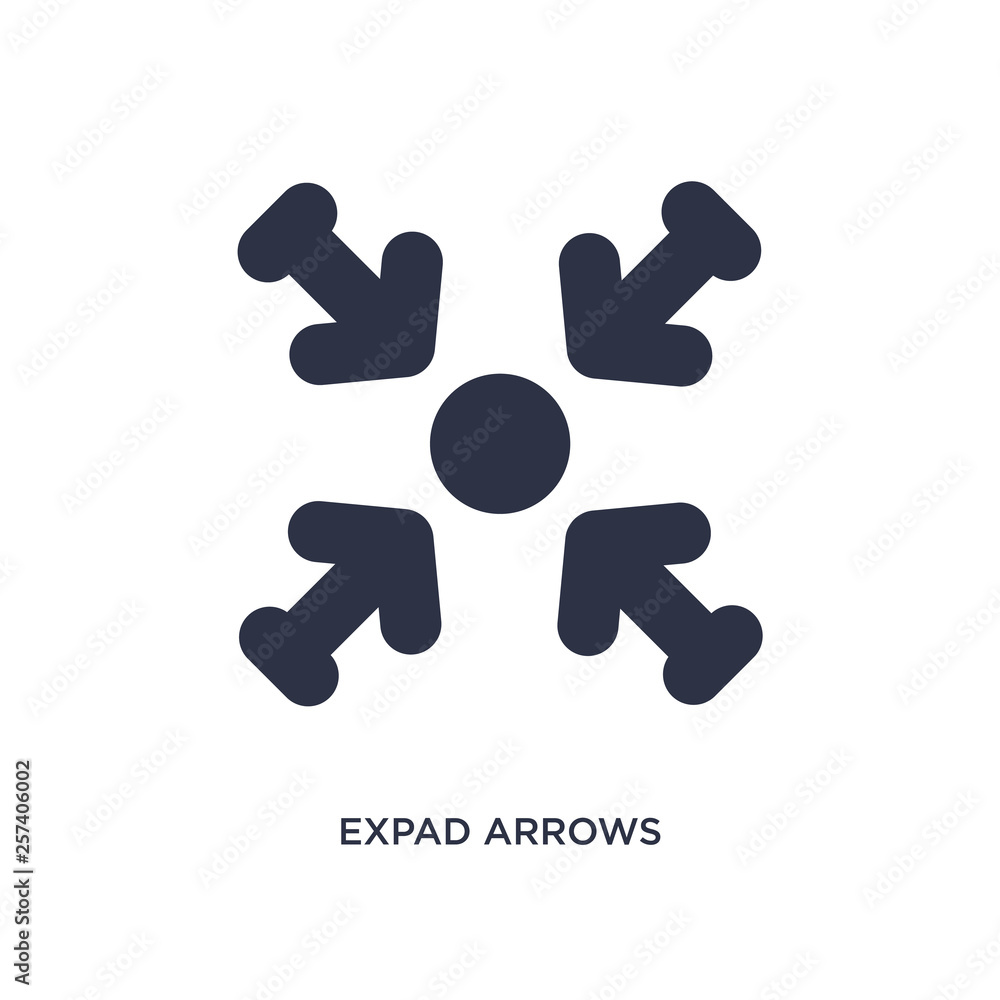 expad arrows icon on white background. Simple element illustration from arrows concept. expad arrows icon on white background. Simple element illustration from arrows concept.