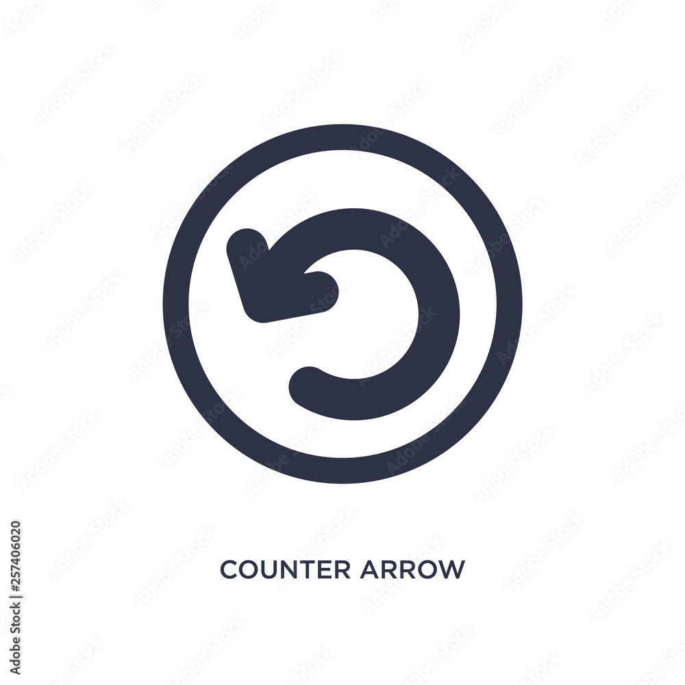 counter arrow icon on white background. Simple element illustration from arrows concept. counter arrow icon on white background. Simple element illustration from arrows concept.