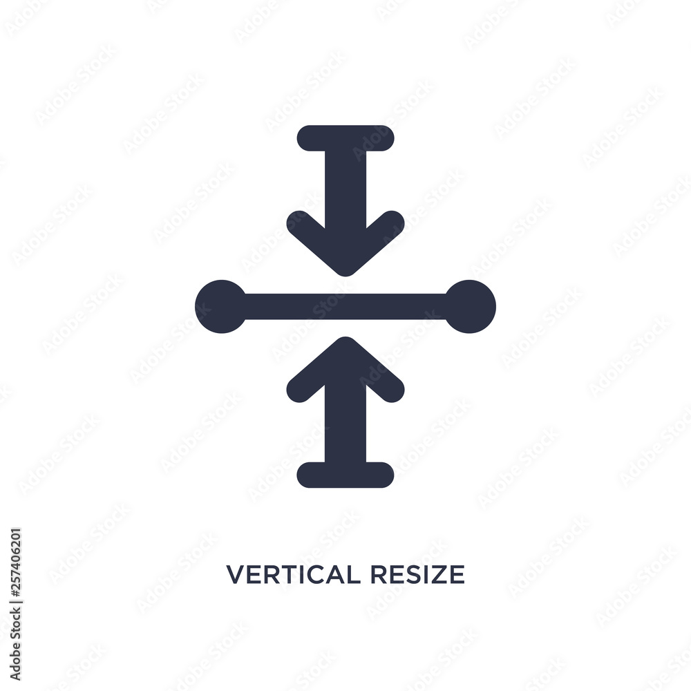 vertical resize icon on white background. Simple element illustration from arrows concept. vertical resize icon on white background. Simple element illustration from arrows concept.