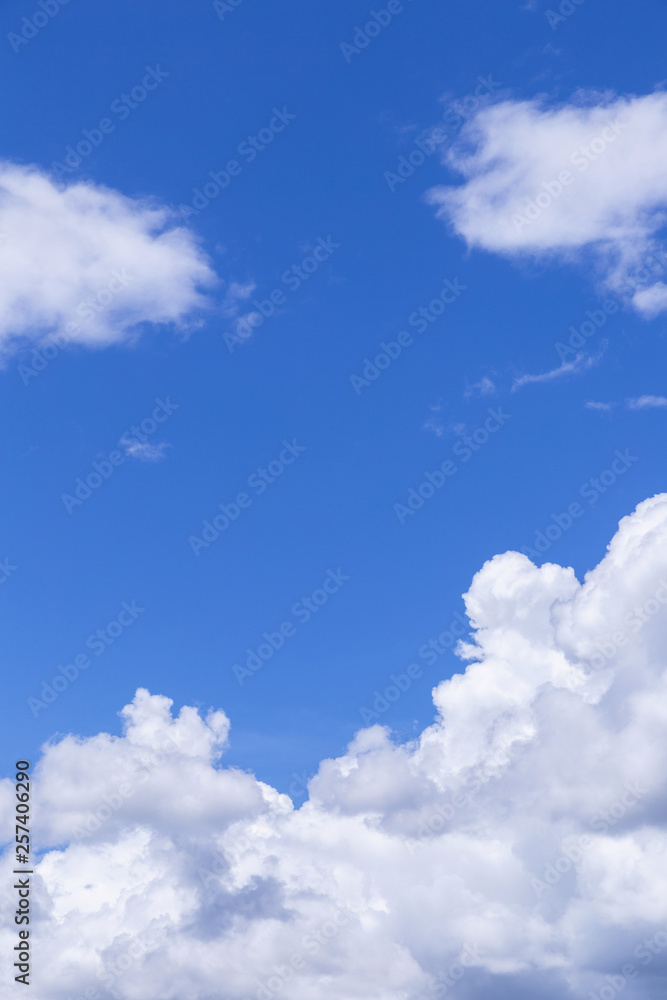 Blue sky background with white clouds, rain clouds on sunny summer or spring day. Blue sky background with white clouds, rain clouds on sunny summer or spring day.