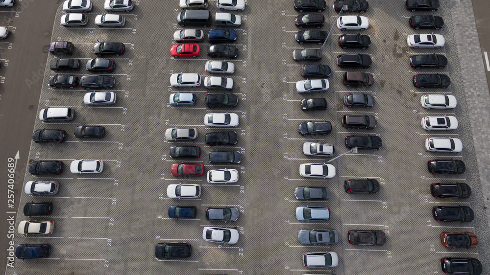 Photo of the car from a height Photo of the car from a height