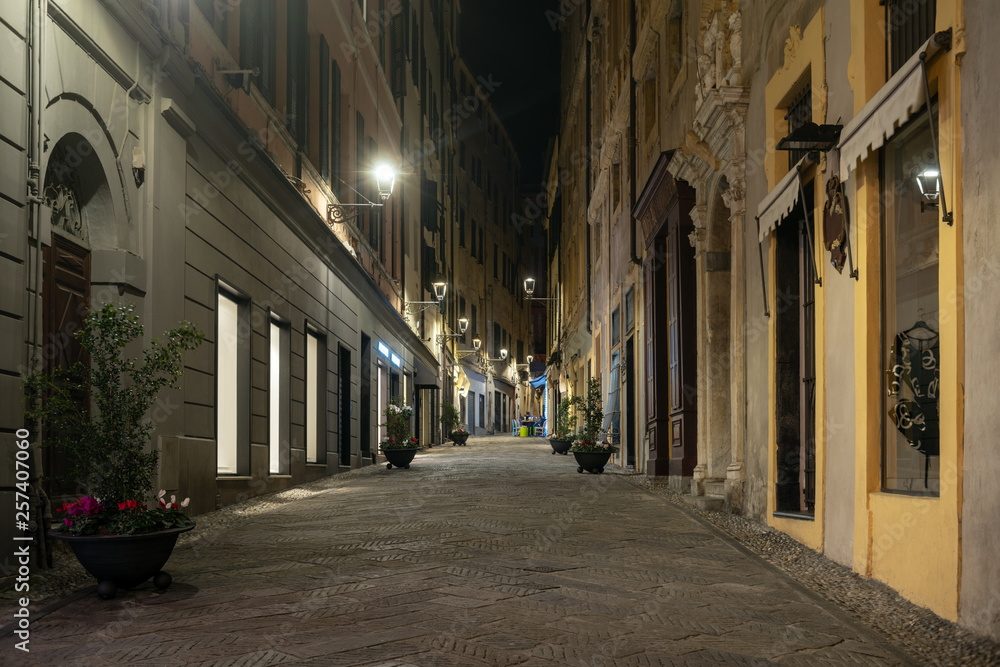 Sanremo street view in the night