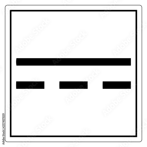 Direct Current DC Symbol Sign, Vector Illustration, Isolate On White Background Label. EPS10