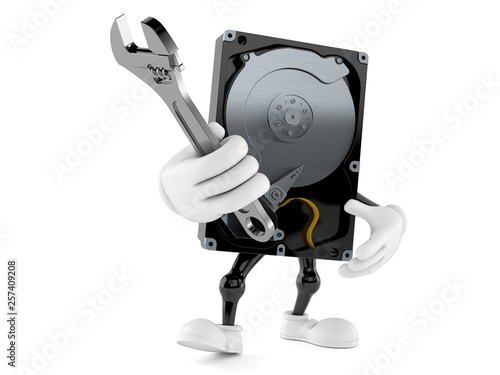 Hard disk drive character holding adjustable wrench