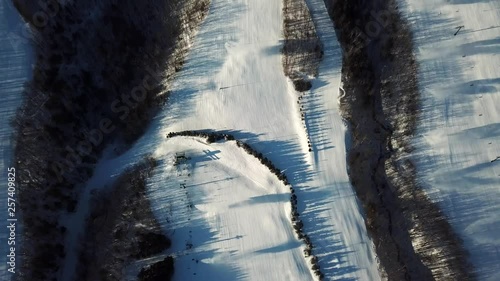 Up view of fresk ski ready to ride photo