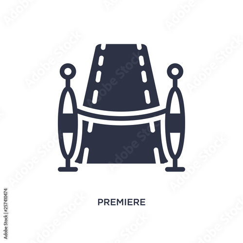 premiere icon on white background. Simple element illustration from cinema concept. photo