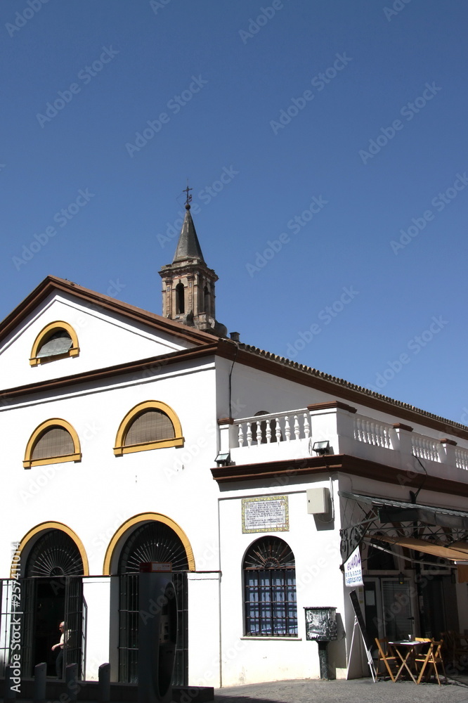  Fragments of architecture of the old church in Seville