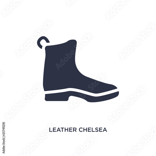 leather chelsea boots icon on white background. Simple element illustration from clothes concept.