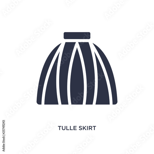 tulle skirt icon on white background. Simple element illustration from clothes concept.