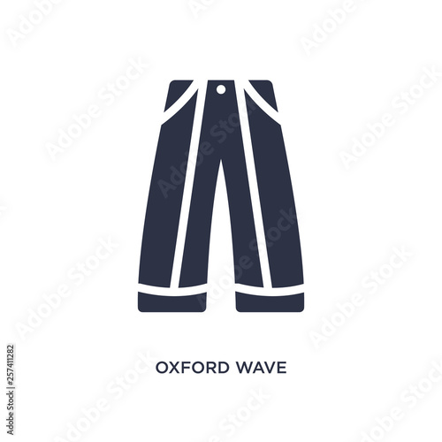 oxford wave suit pants icon on white background. Simple element illustration from clothes concept.