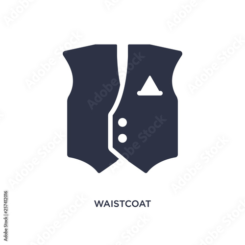 waistcoat icon on white background. Simple element illustration from clothes concept.