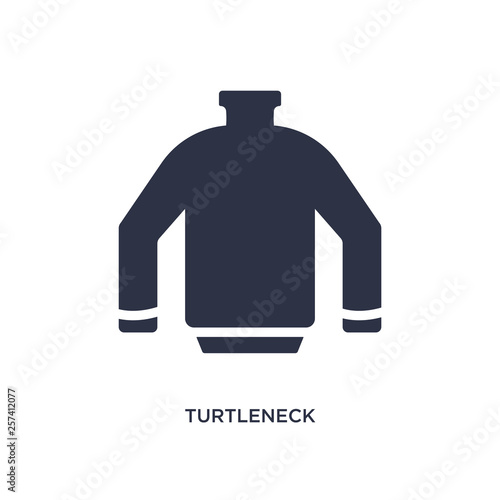 turtleneck icon on white background. Simple element illustration from clothes concept.