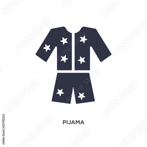 pijama icon on white background. Simple element illustration from clothes concept.