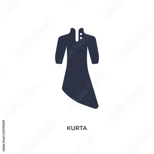 kurta icon on white background. Simple element illustration from clothes concept.
