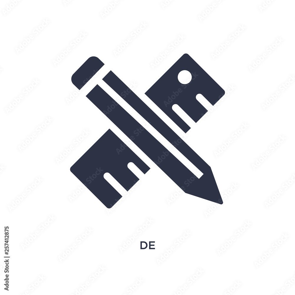 de icon on white background. Simple element illustration from creative pocess concept.