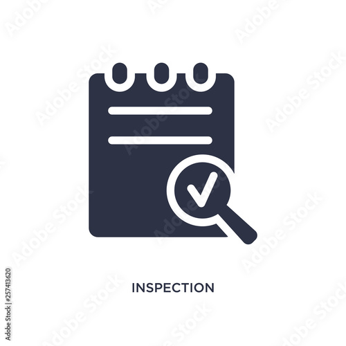 inspection icon on white background. Simple element illustration from delivery and logistics concept.