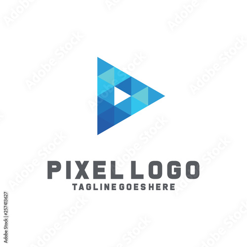 Free Download Pixel Logo / Technology Icon / Company Logo Vector / Modern Symbol Design Inspiration - GFXLoad