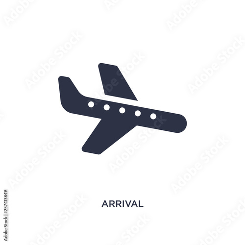 arrival icon on white background. Simple element illustration from delivery and logistics concept.