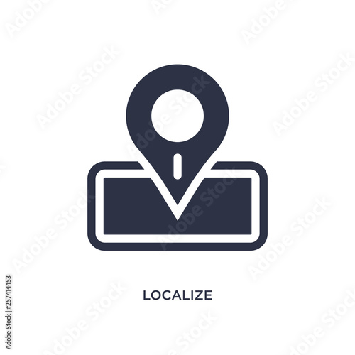 Принти на полотні localize icon on white background