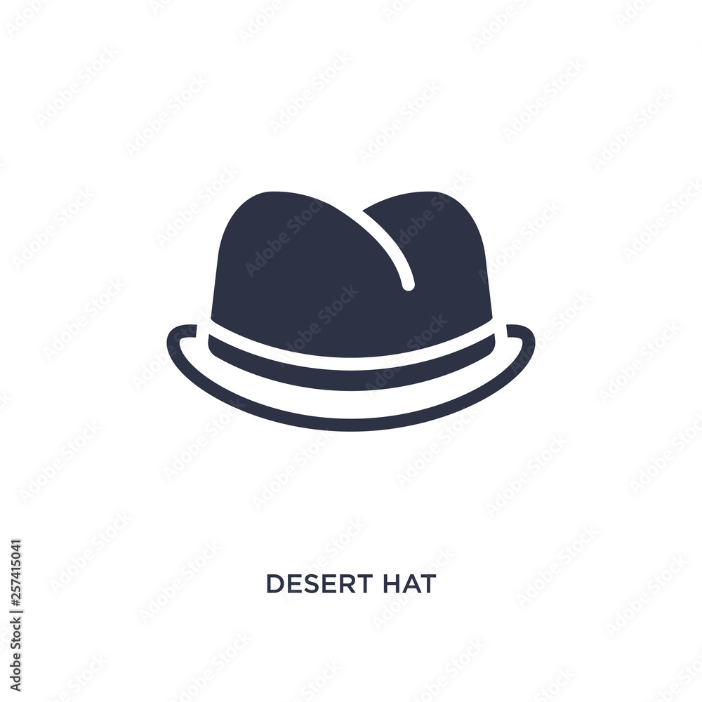 desert hat icon on white background. Simple element illustration from desert concept. desert hat icon on white background. Simple element illustration from desert concept.