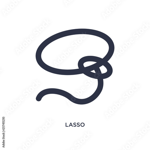lasso icon on white background. Simple element illustration from desert concept.
