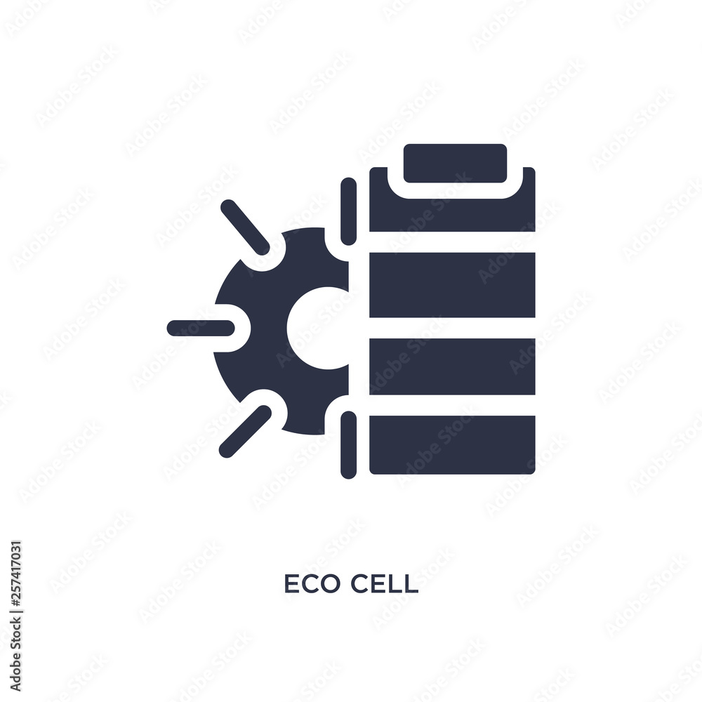 eco cell icon on white background. Simple element illustration from ecology concept. eco cell icon on white background. Simple element illustration from ecology concept.