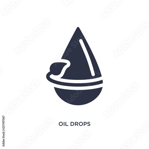 oil drops icon on white background. Simple element illustration from ecology concept.