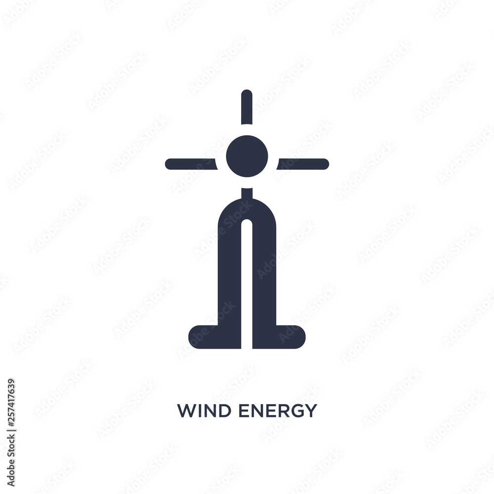wind energy icon on white background. Simple element illustration from ecology concept. wind energy icon on white background. Simple element illustration from ecology concept.