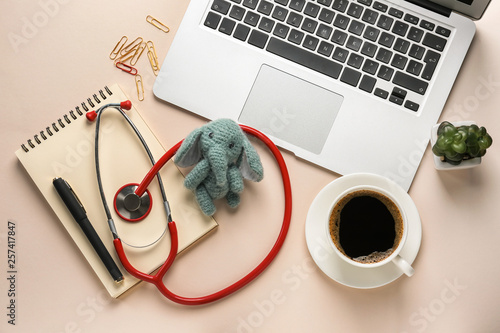 Workplace of pediatrician o...