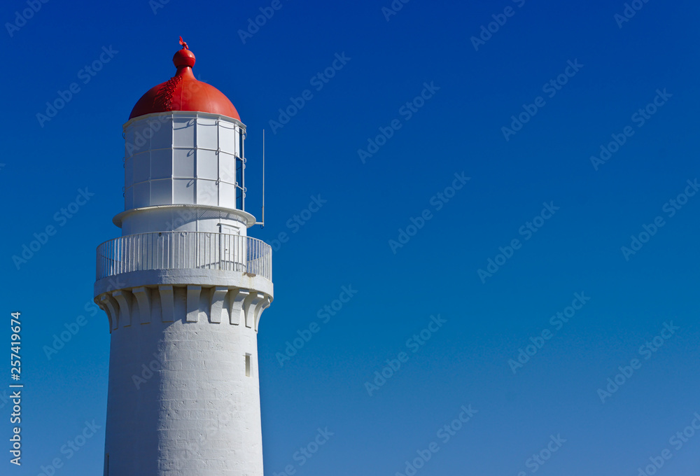 Light house with red roof