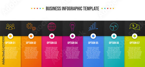 Business infograph with icons - chart template. Vector