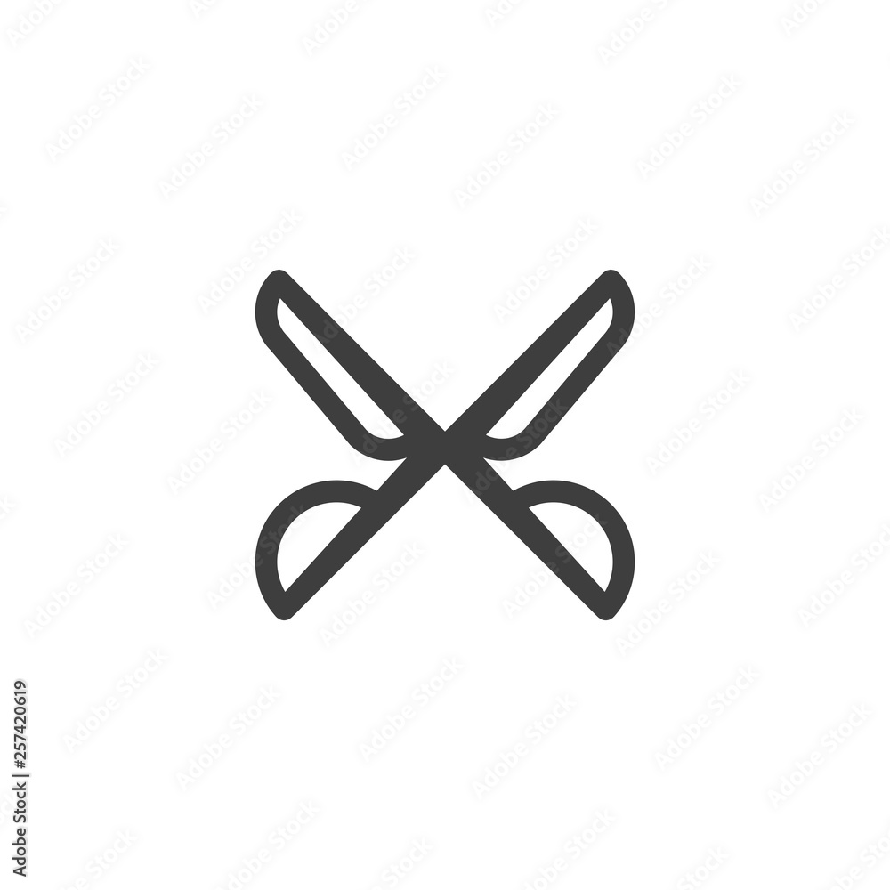 Scissors icon. Hair salloon sign Scissors icon. Hair salloon sign
