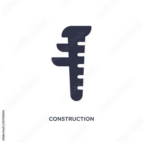 construction icon on white background. Simple element illustration from geometry concept.