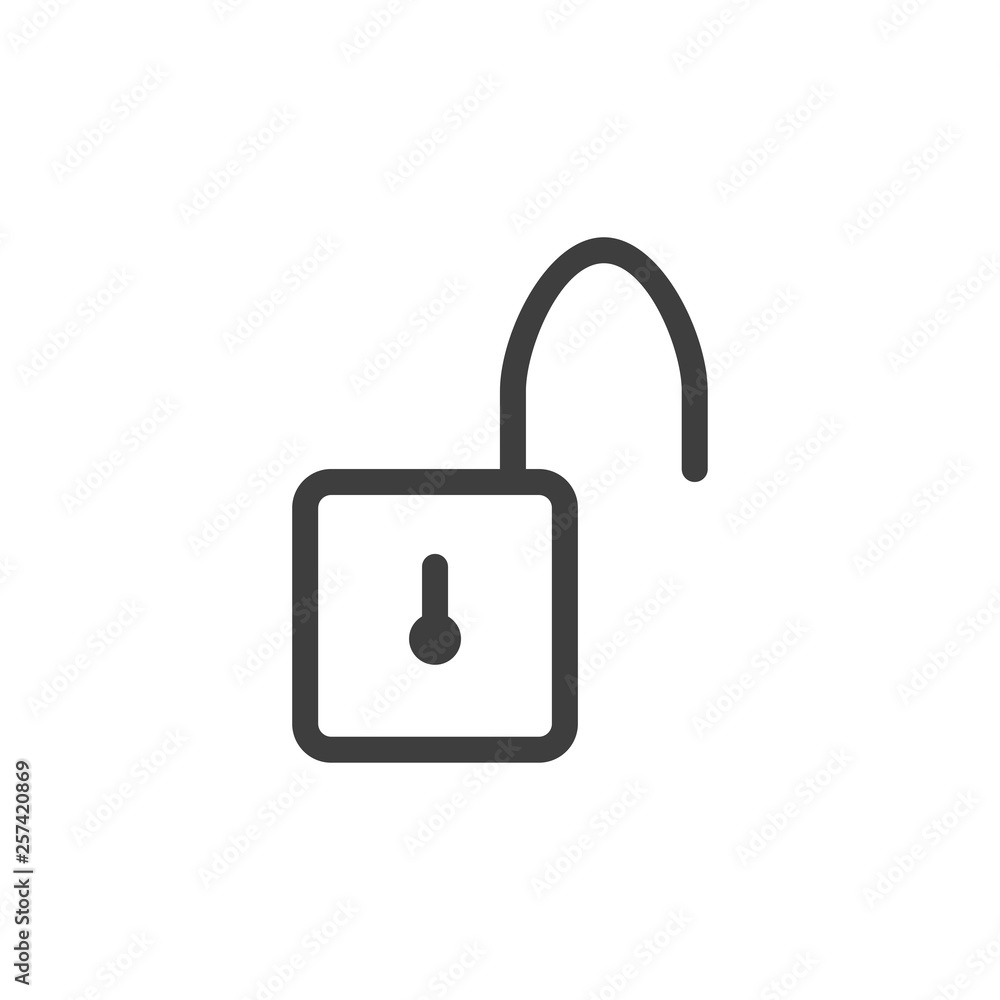 Lock icon. Secure sign