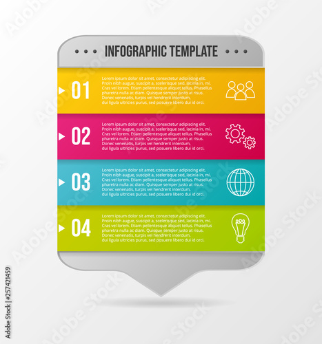 Colorful infographic template - business timeline. Vector