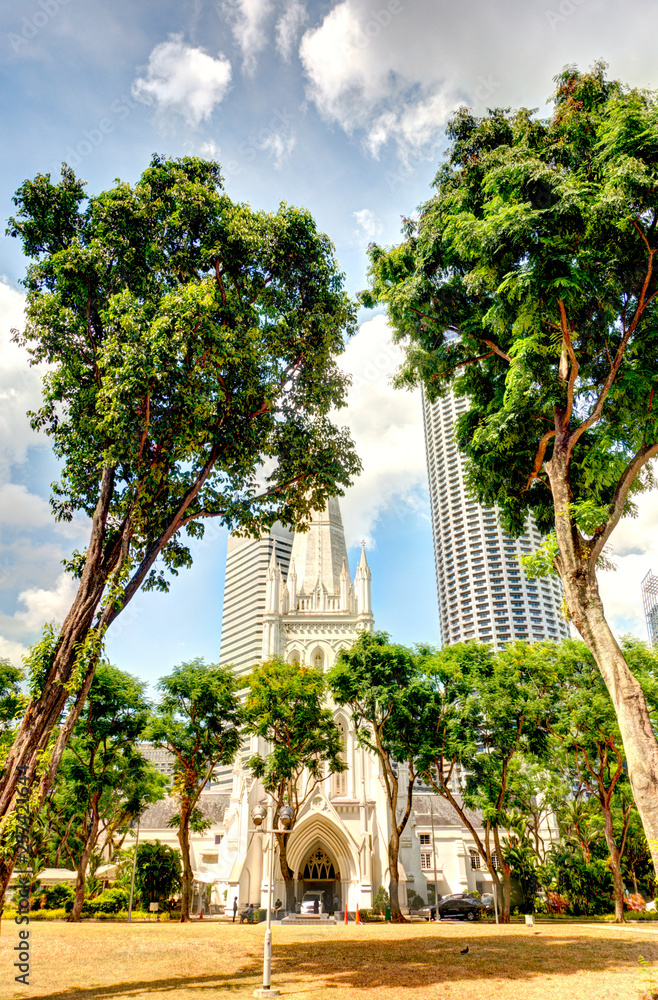 Singapore city center, landmarks