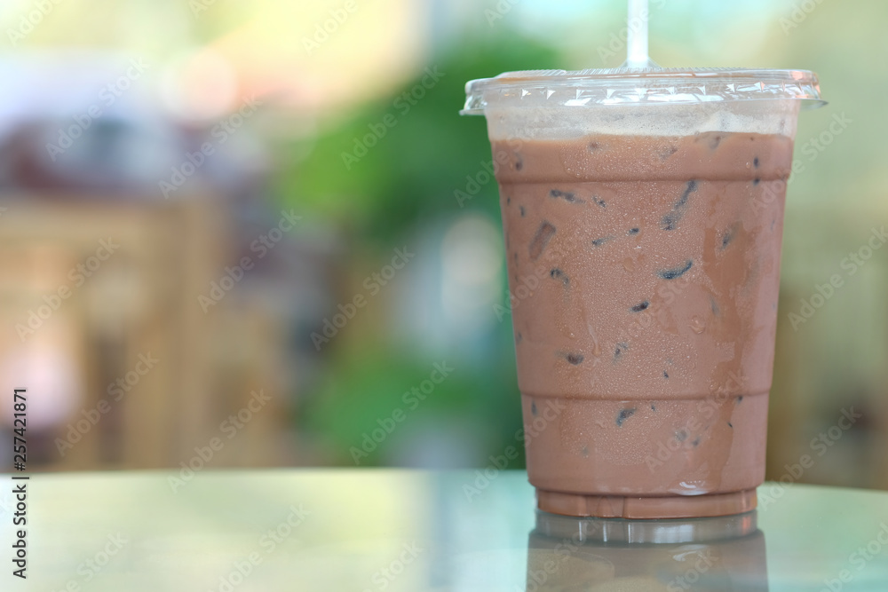 Iced chocolate or cacao drink Iced chocolate or cacao drink