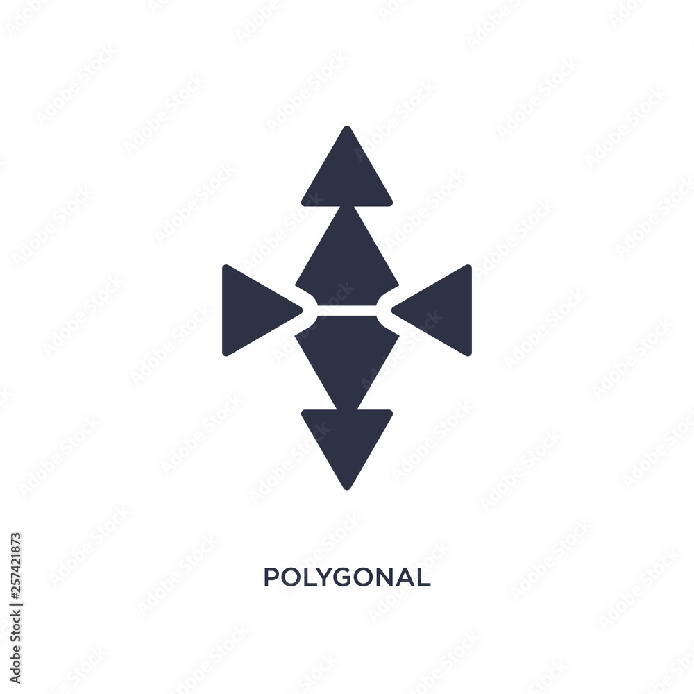 polygonal synergy shapes icon on white background. Simple element illustration from geometry concept. polygonal synergy shapes icon on white background. Simple element illustration from geometry concept.